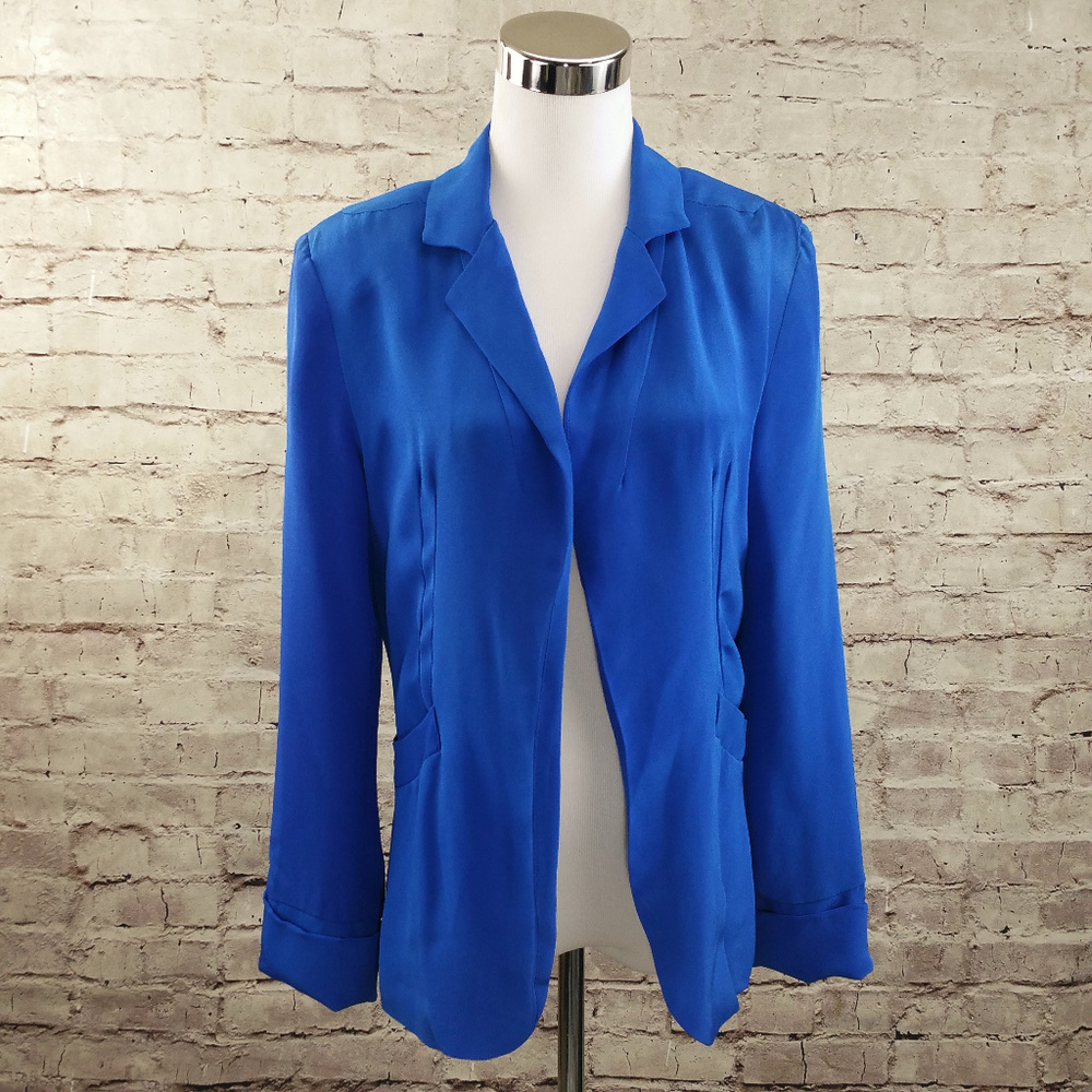 Naven Royal Blue Open Front Blazer